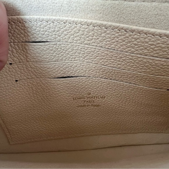 Louis Vuitton double zip pochette empreinte leather crème rose de bois rosewood - Picture 12 of 16